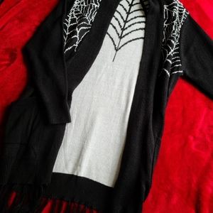 Spooky Spider Web Cardigan